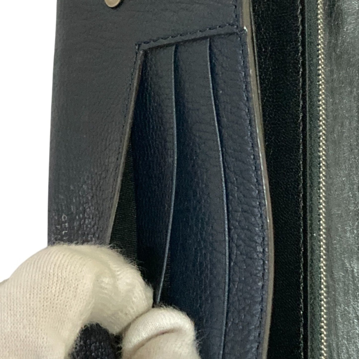 Celine Flap Leather Long Wallet