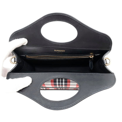 Burberry Handbag Pocket Bag Leather Nylon 8035841 Burberry 2Way Shoulder Black