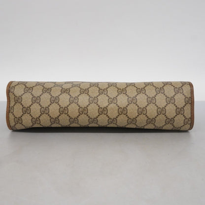 Gucci Gg Supreme Sherry Line Clutch Bag 89 01 031 Brown