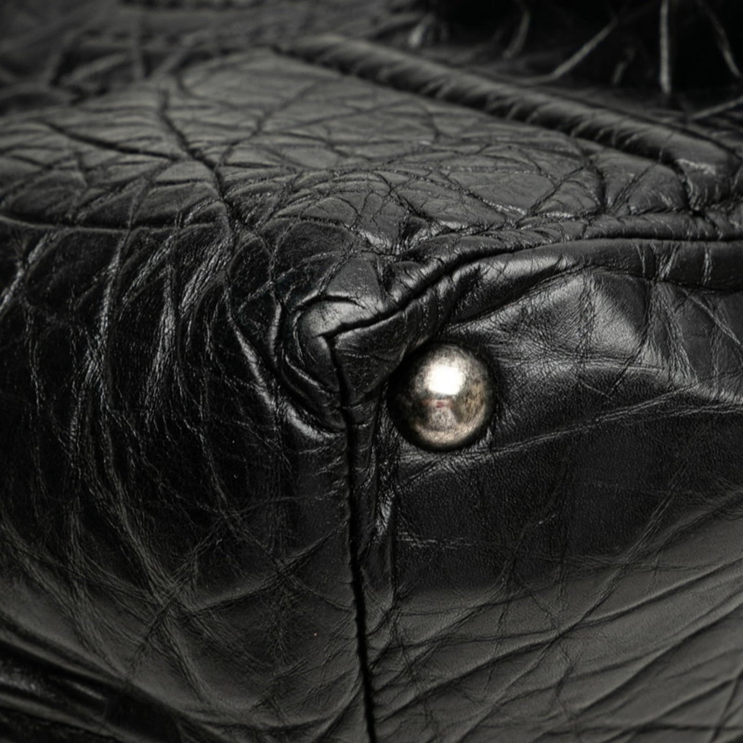 Chanel Coco Mark Tote Bag Black Leather