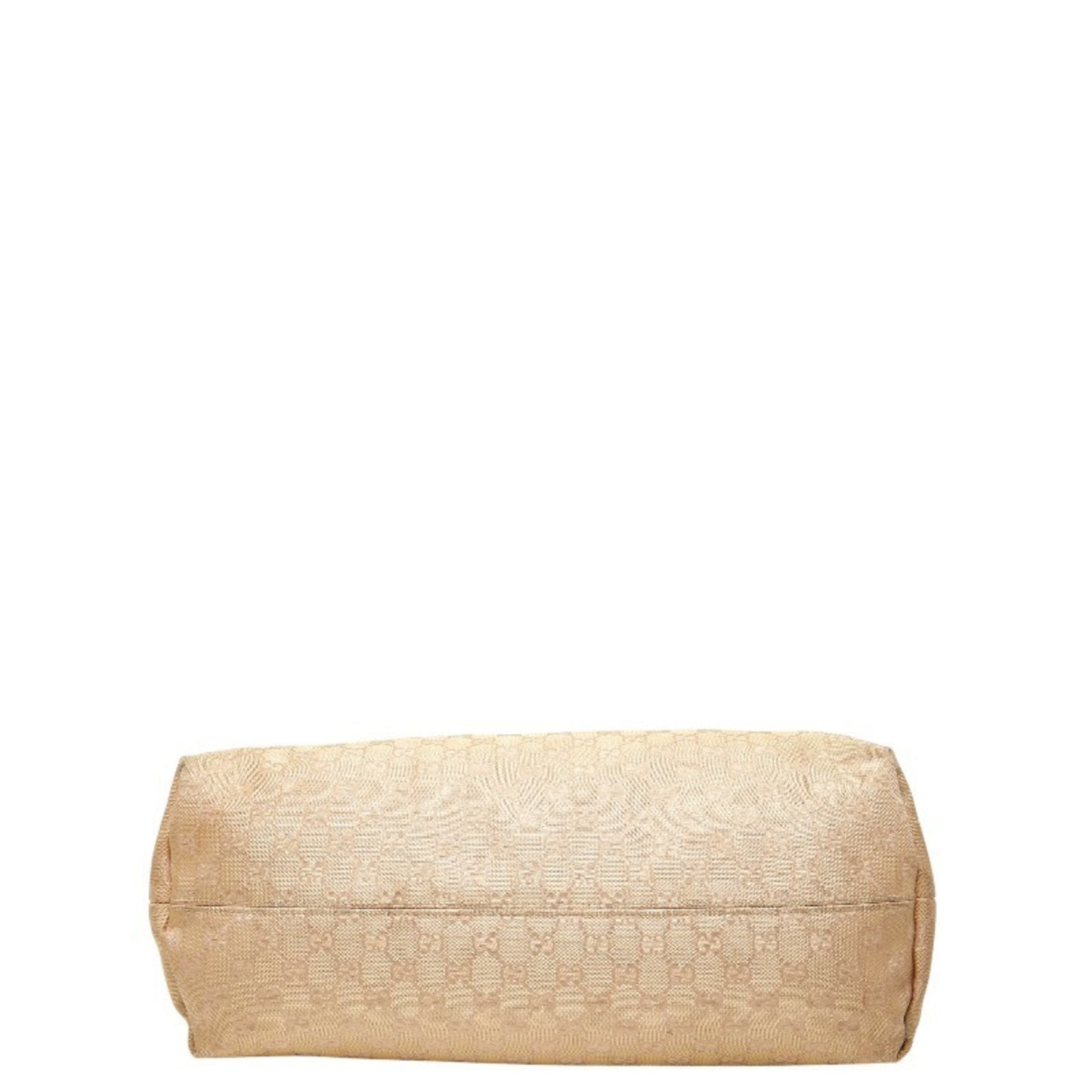 Gucci Gg Canvas Handbag Tote Bag 267474 Beige Gold Leather