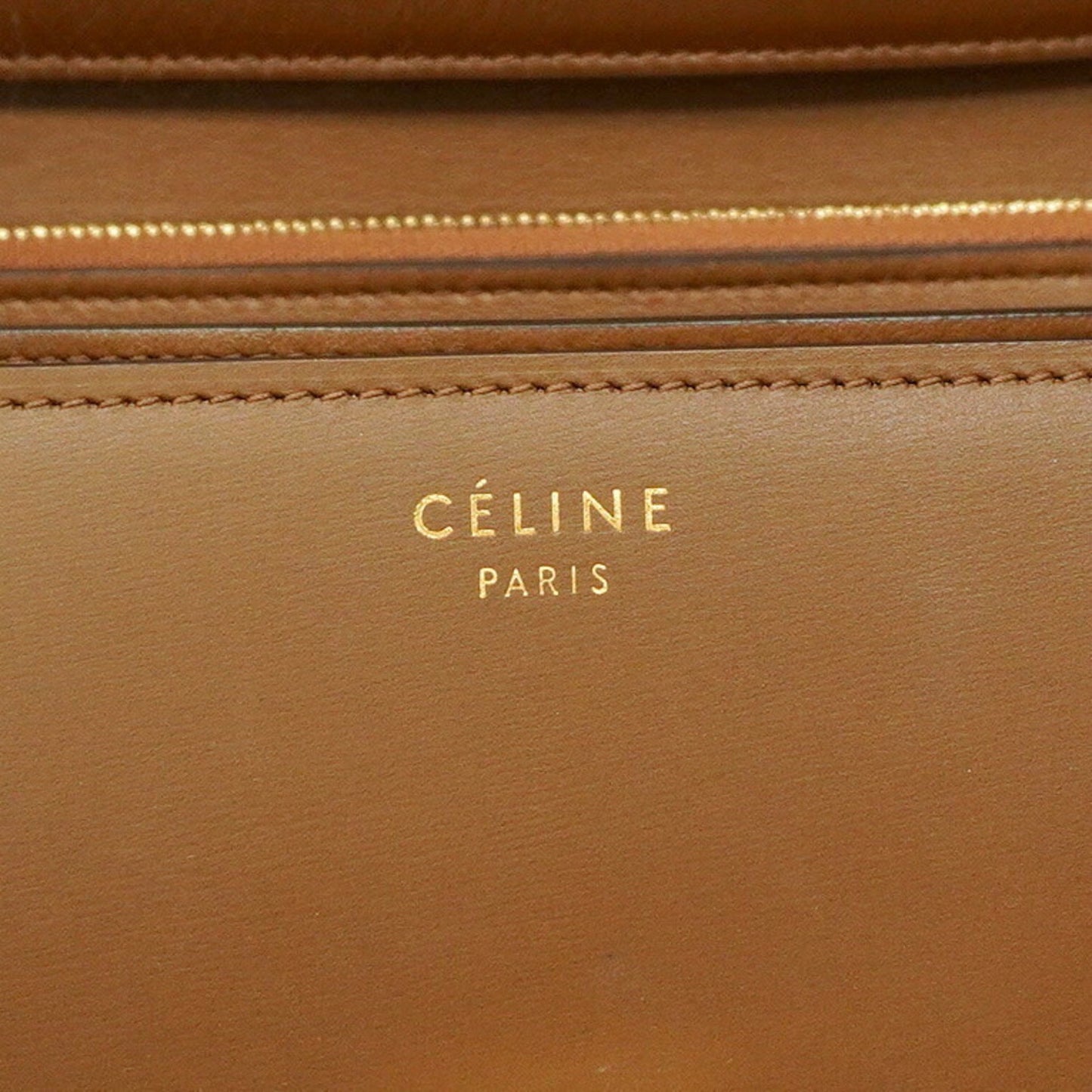 Celine Classic Box Leather Shoulder Bag Brown
