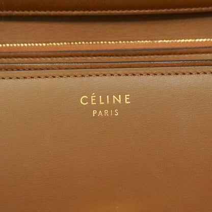 Celine Classic Box Leather Shoulder Bag Brown