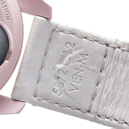 Omega X Swatch Moonswatch Mission To Venus Watch So33P100 Quartz White Dial Ceramic Nylon