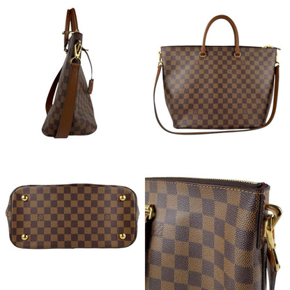 Louis Vuitton Damier Belmont Handbag Shoulder Bag In Brown And Gold