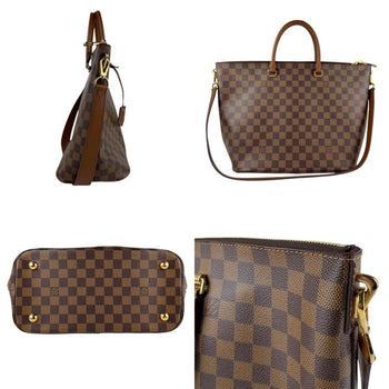 Louis Vuitton Damier Belmont Handbag Shoulder Bag In Brown And Gold