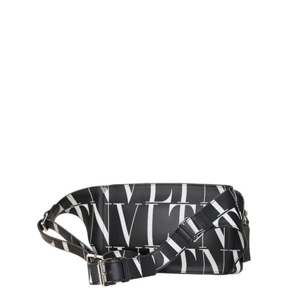 Valentino Body Bag Waist Shoulder Black Leather