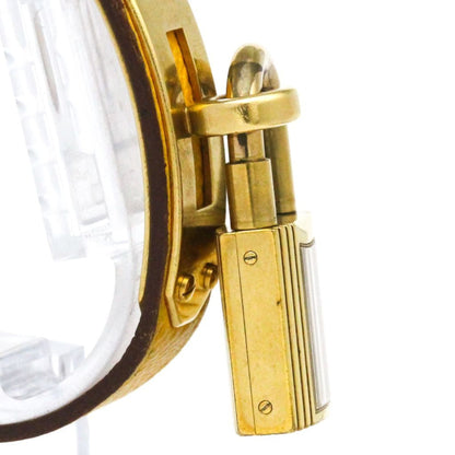 HERMES Kelly Watch Gold Plated Leather Quartz