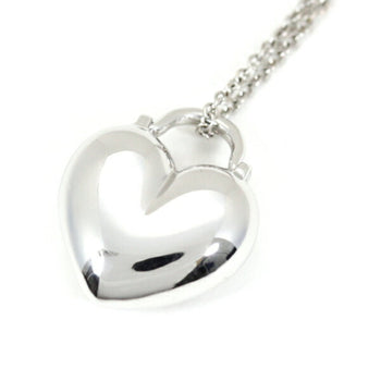 Tiffany Necklace Sentimental Heart 3P Diamond K18 Wg 750 Pendant White Gold