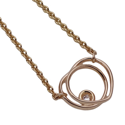 Hermes Herms Vertige Cool Tpm Women'S Heart Necklace In 750Pg Pink Gold With One Diamond