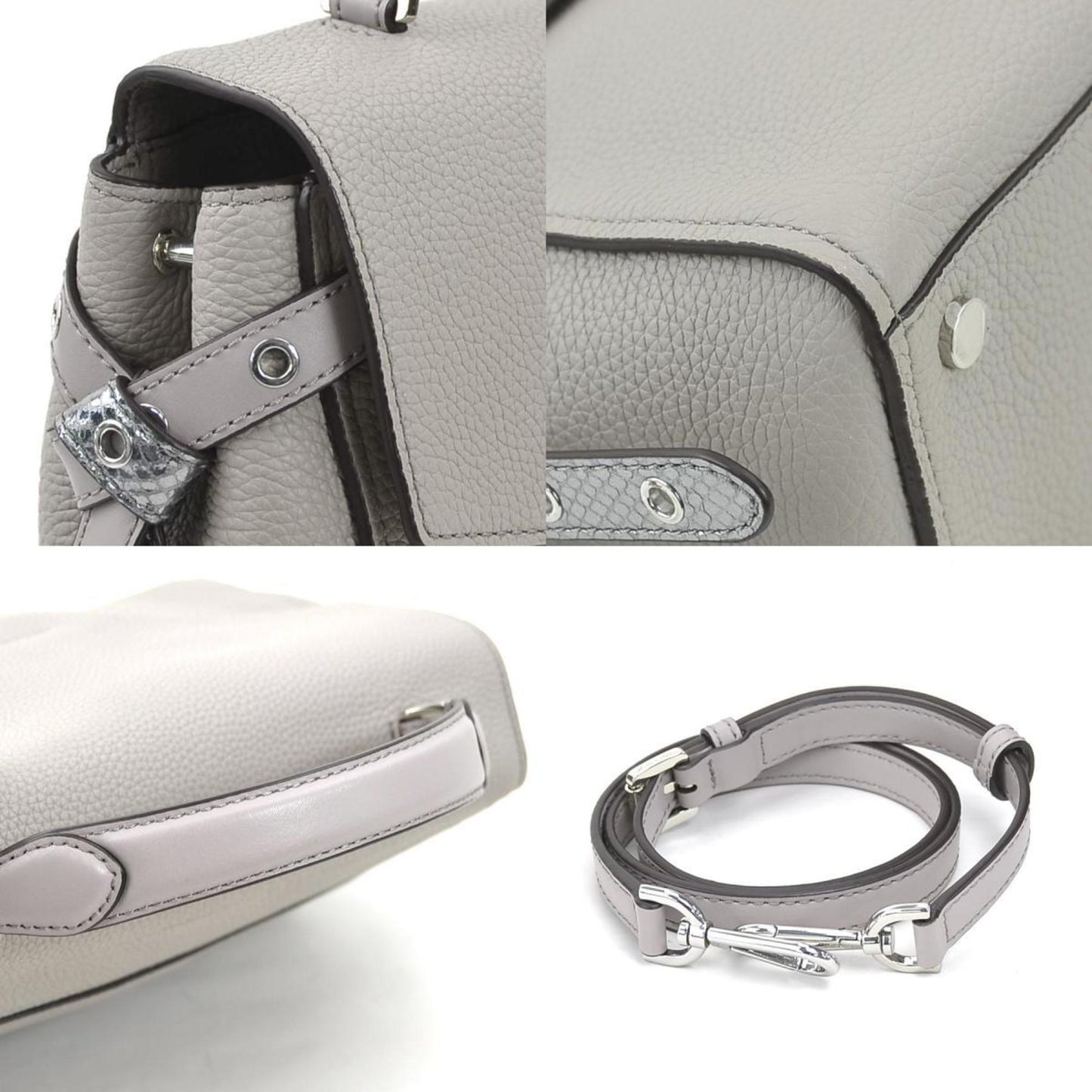 Michael Kors Handbag Shoulder Bag Leather Grey