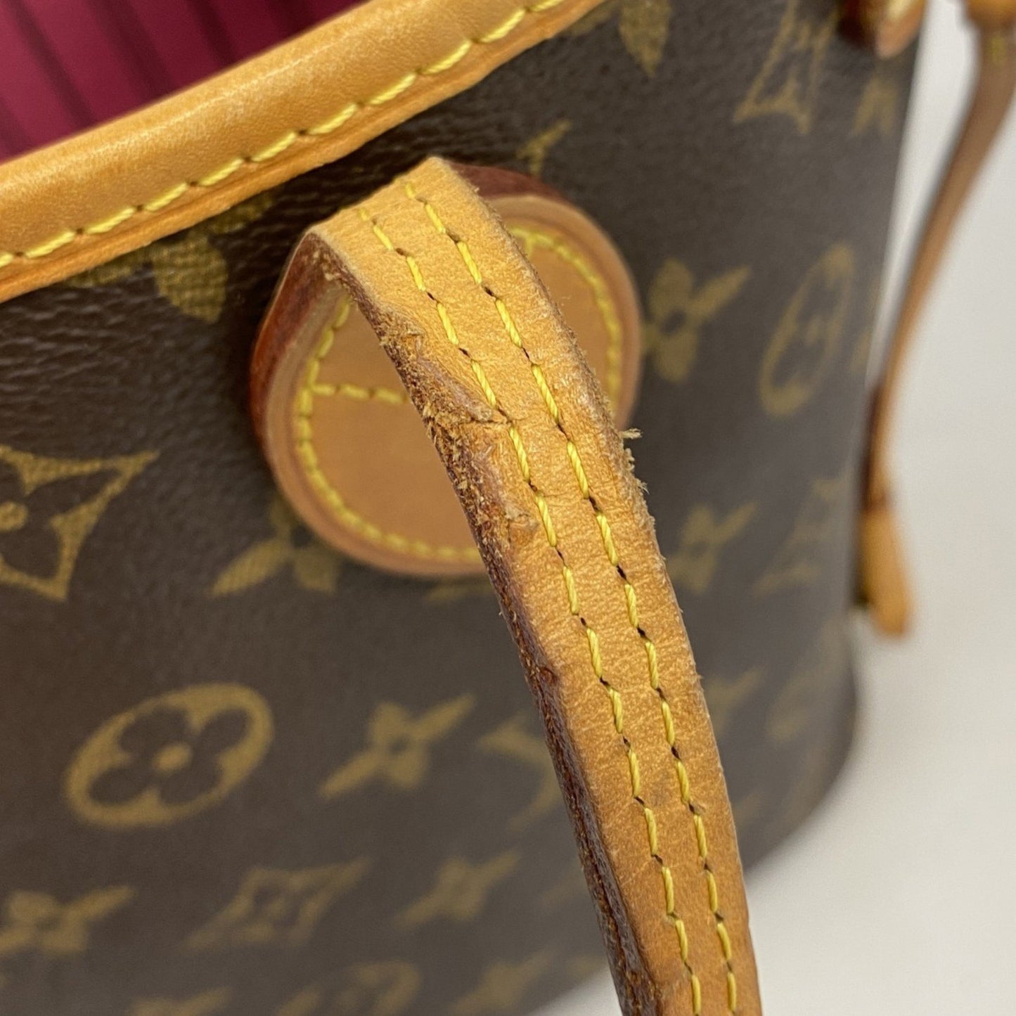 Louis Vuitton Monogram Neverfull Pm Tote Bag M41245 Brown Pivoine