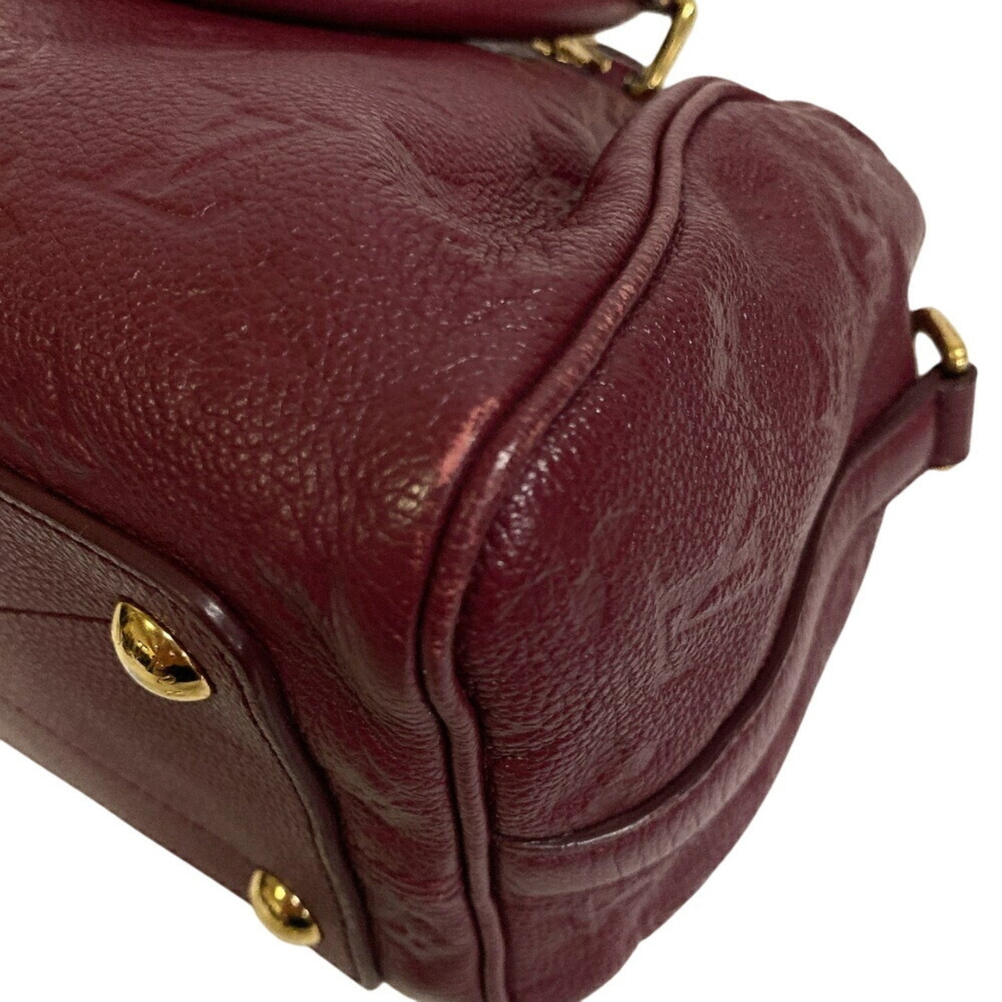 Louis Vuitton M40827 Speedy Bandouliere 25 2-Way Shoulder Bag Monogram Empreinte Handbag Wine Red