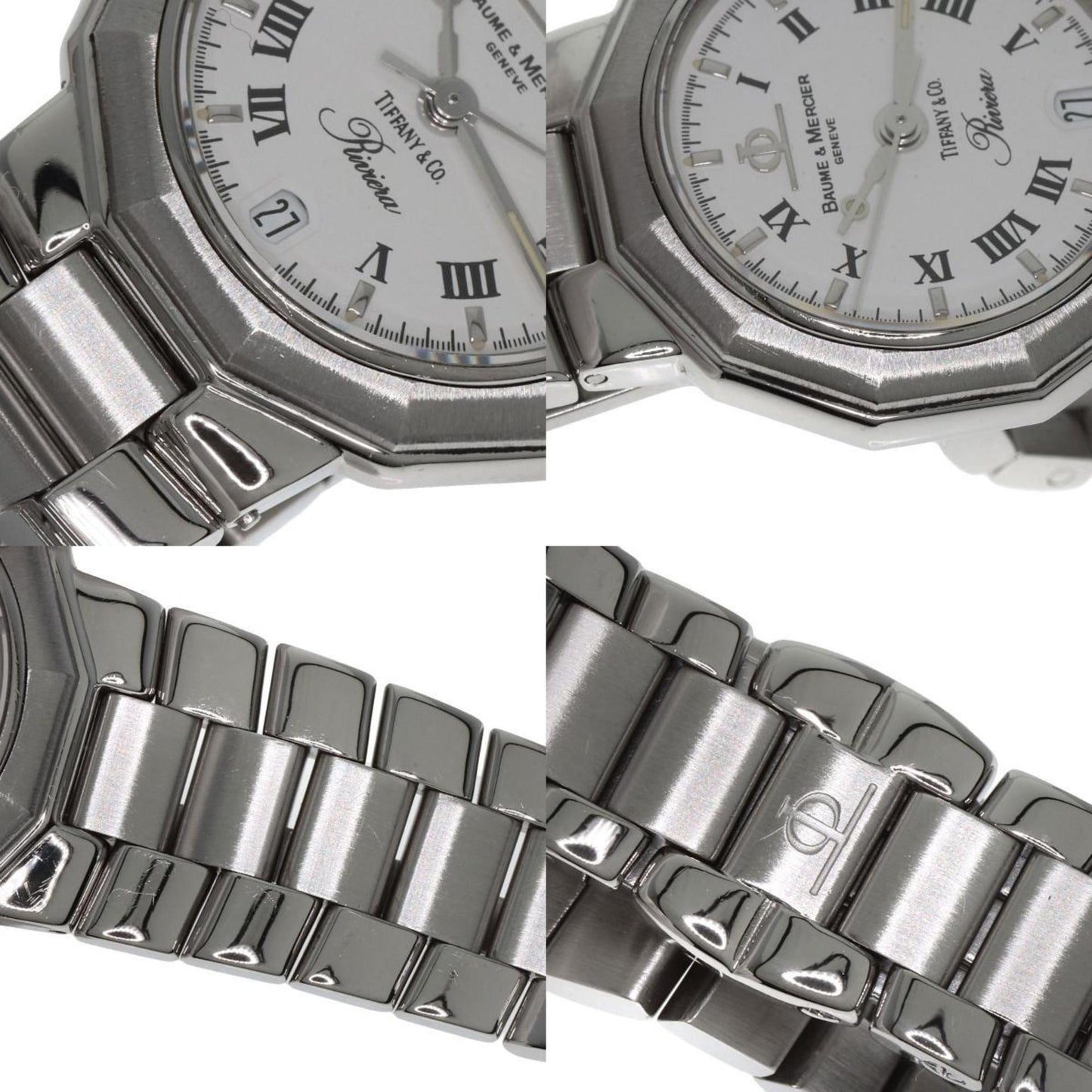Baume & Mercier Mv040078 Riviera W-Name Tiffany Collaboration Watch Stainless Steel Ss