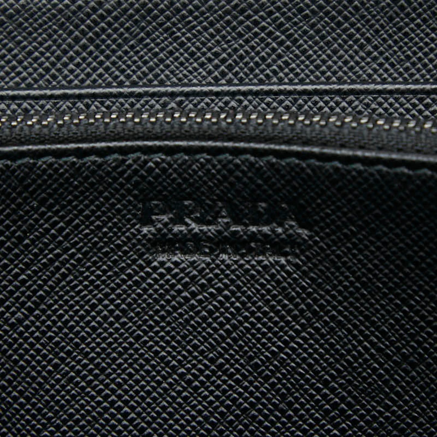 Prada Camouflage Round Zip Long Wallet In Khaki Black Nylon