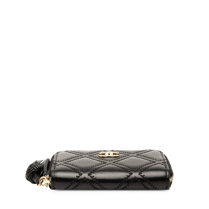 Chanel Matelasse Coco Mark Wallet/Coin Case Black Lambskin