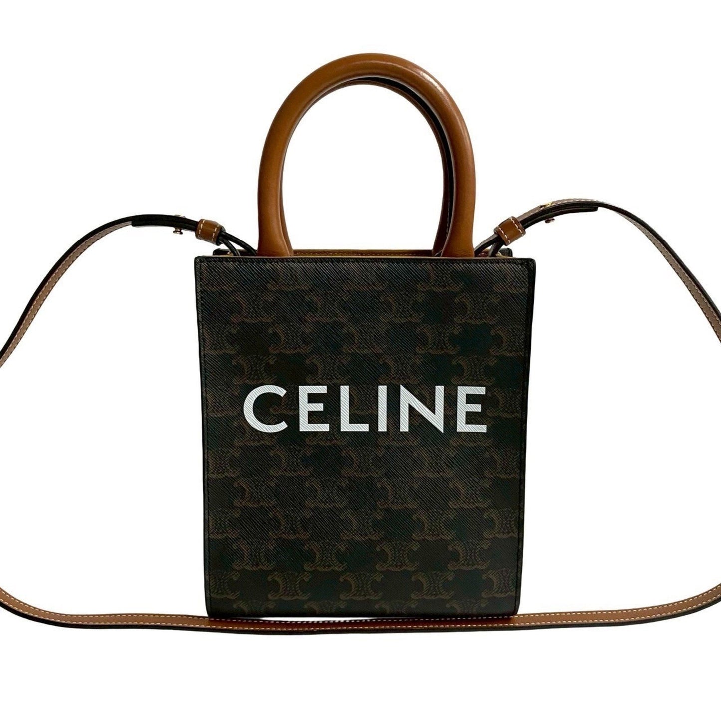 Celine Vertical Cabas Mini Leather Handbag
