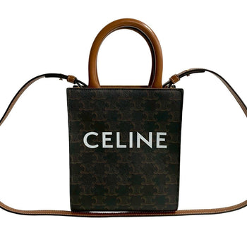 Celine Vertical Cabas Mini Leather Handbag