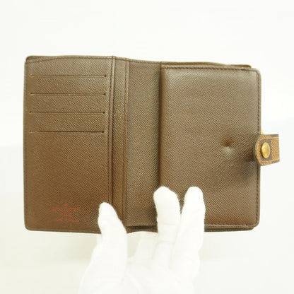 Louis Vuitton Damier Porte Monnaie Bi-Fold Viennois Wallet N61664 Ebene