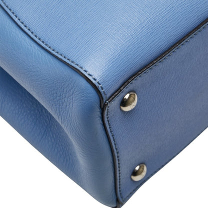 Fendi Petit Toujours Handbag/Shoulder Bag 2Way 8Bh253 Light Blue Leather
