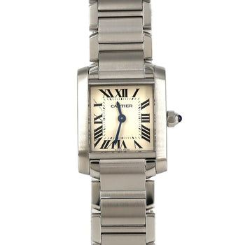 Cartier Tank Franaise Sm W51008Q3 Stainless Steel Quartz Watch