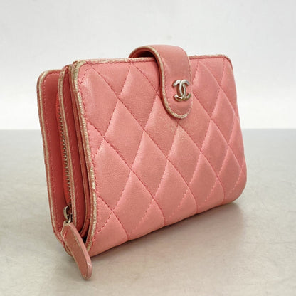 Chanel Matelasse Lambskin Pink Wallet