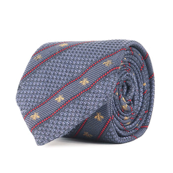 Gucci Bee Web Stripe Silk Tie