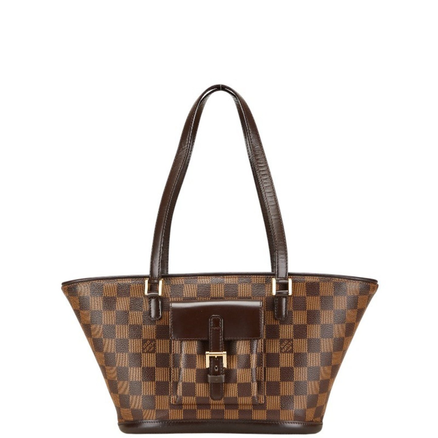 Louis Vuitton Damier Manosque Tote Bag N51121 Brown Leather