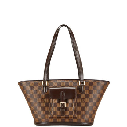 Louis Vuitton Damier Manosque Tote Bag N51121 Brown Leather