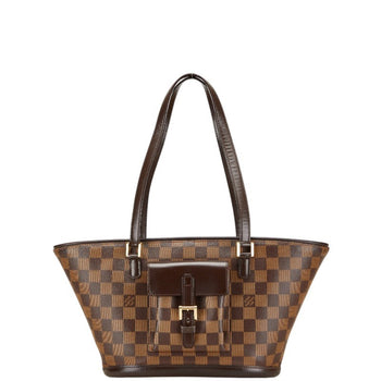 Louis Vuitton Damier Manosque Tote Bag N51121 Brown Leather