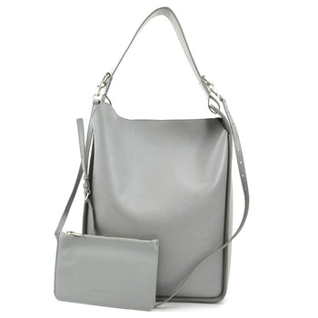 Balenciaga Shoulder Bag North South Leather Grey