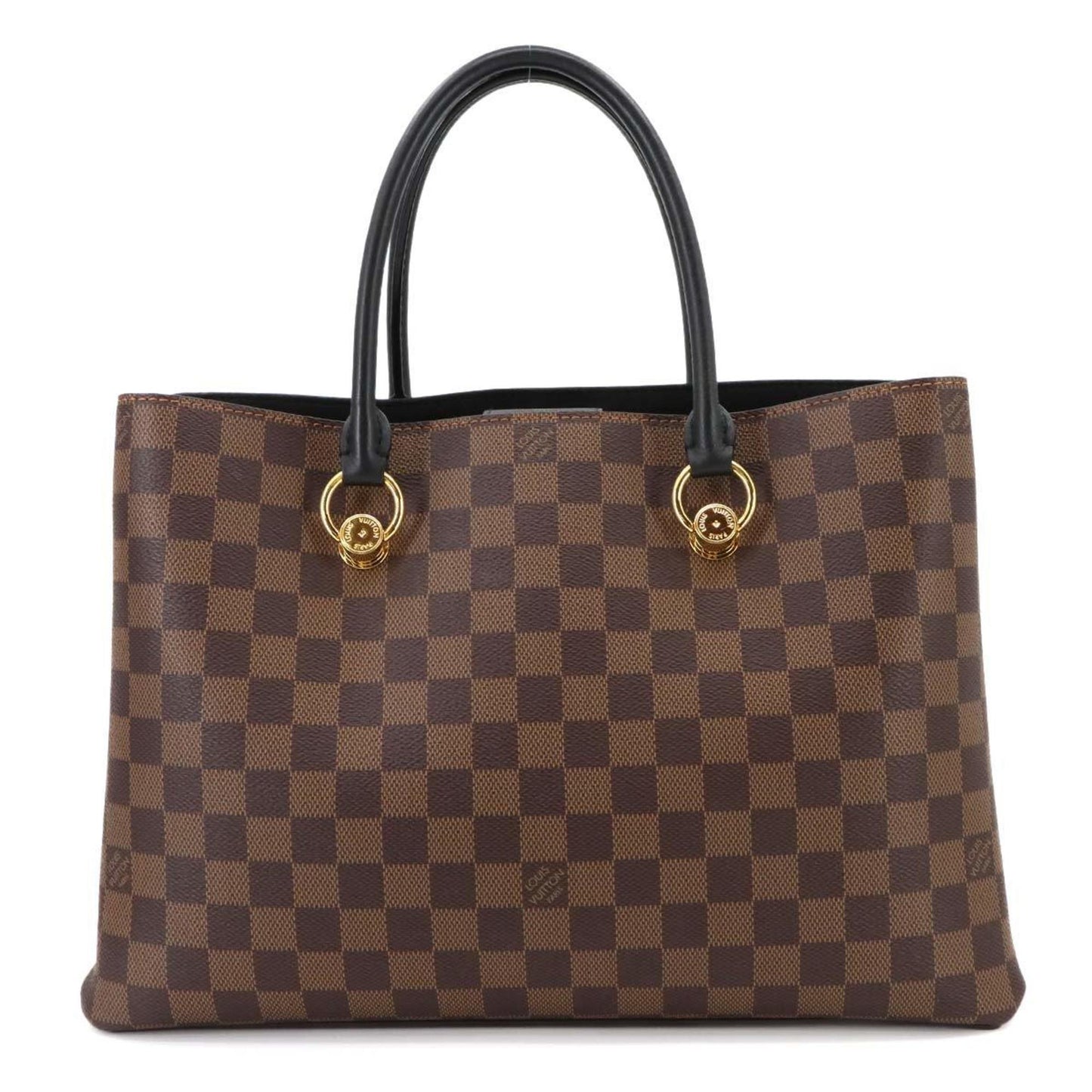 Louis Vuitton Damier Lv Riverside 2-Way Tote/Shoulder Bag In Ebene Noir