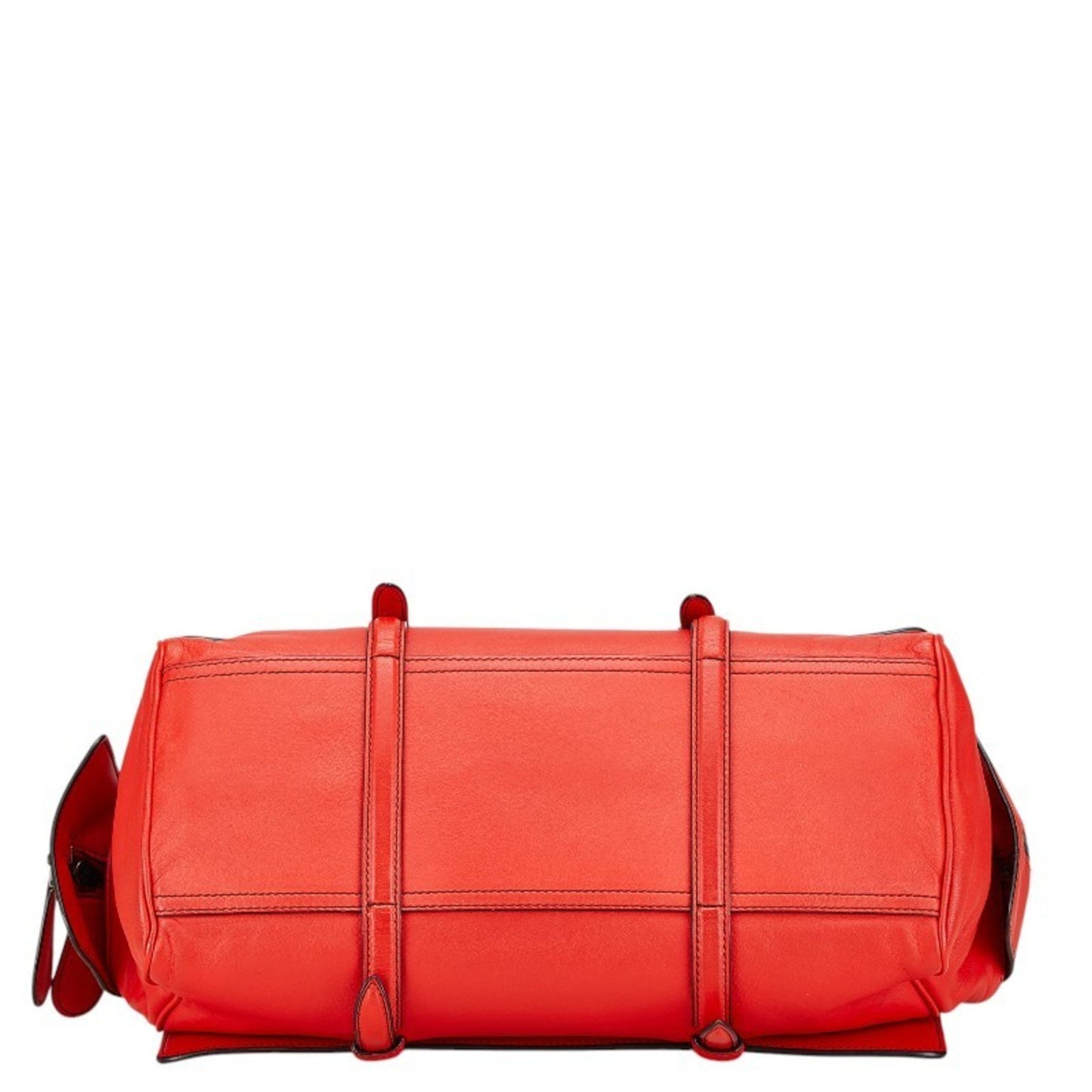 Bottega Veneta Intrecciato Handbag Red Leather