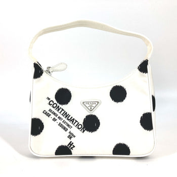 Prada 1Ne515 Re-Edition 2000 Dot Polka Dot Shoulder Bag Shoulder Bag White Black
