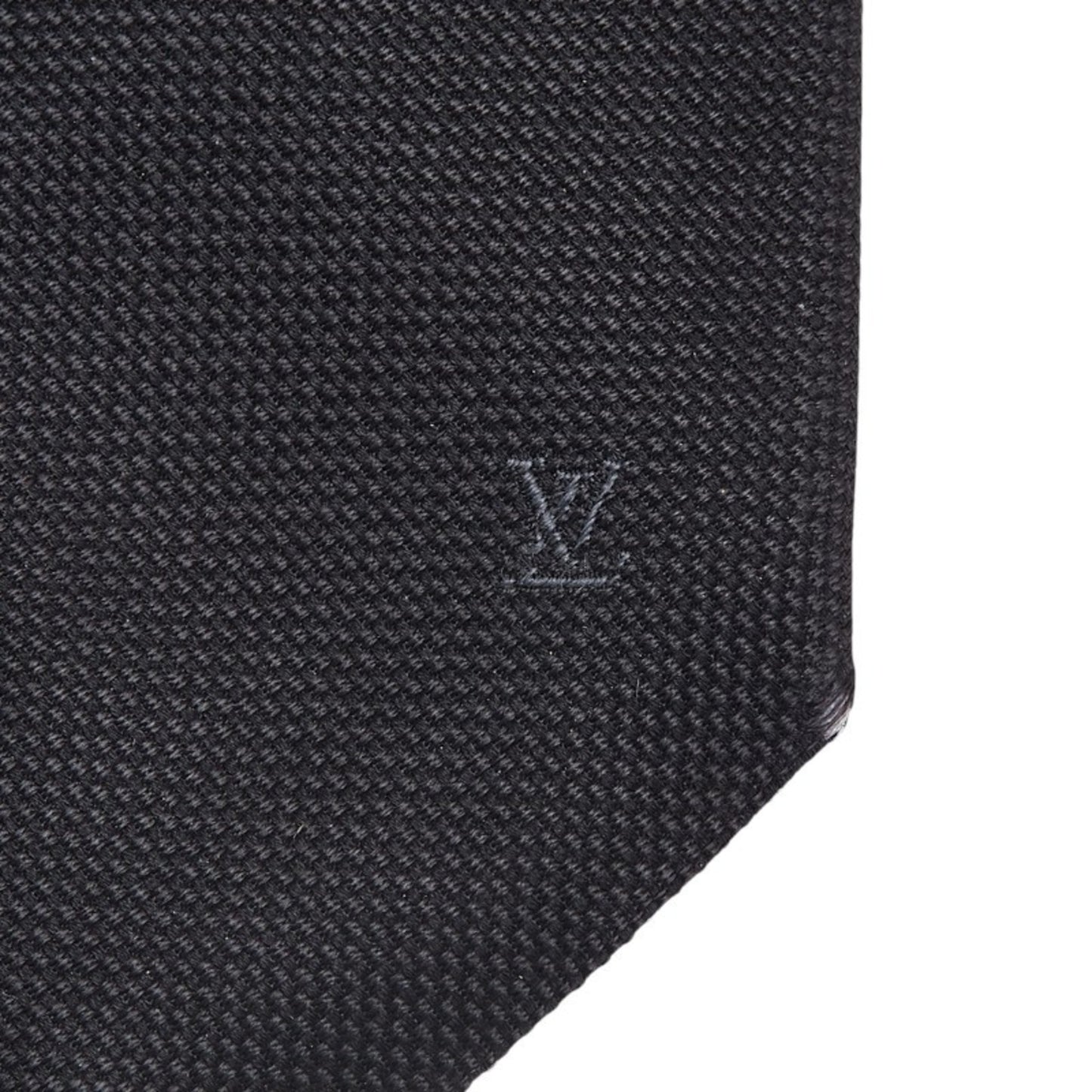 Louis Vuitton Monogram Tie Mr0232 Black Silk