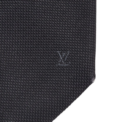 Louis Vuitton Monogram Tie Mr0232 Black Silk