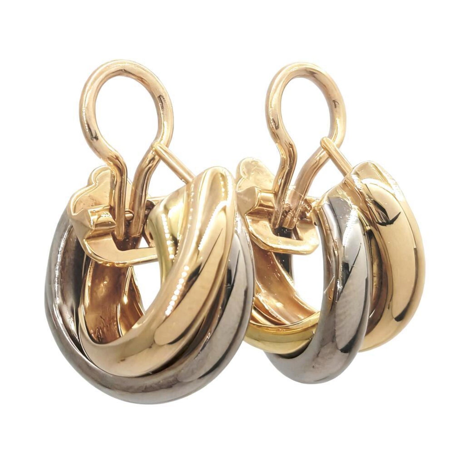 Cartier Trinity Earrings In 18K 750 Yellow Gold