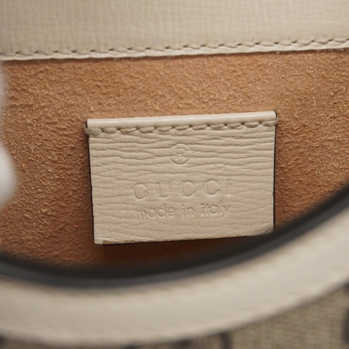 Gucci Gg Supreme Horsebit Shoulder Bag 625615 Leather Brown White