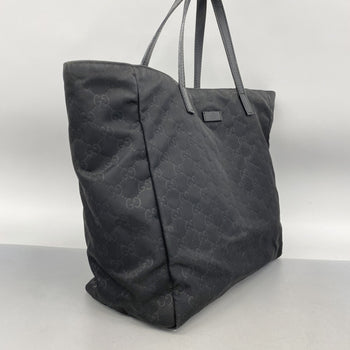 Gucci Gg Nylon Tote Bag 282439 Black Champagne