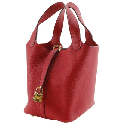 Hermes Hermes Picotin Lock 18 Pm Handbag X Taurillon Maurice 2018 Red / C Belt Clasp Loc18K