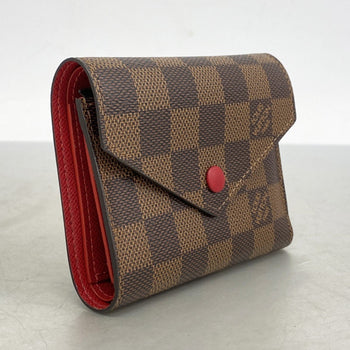 Louis Vuitton Tri-Fold Wallet Damier Victorine Portefeuille N41659 Ebene