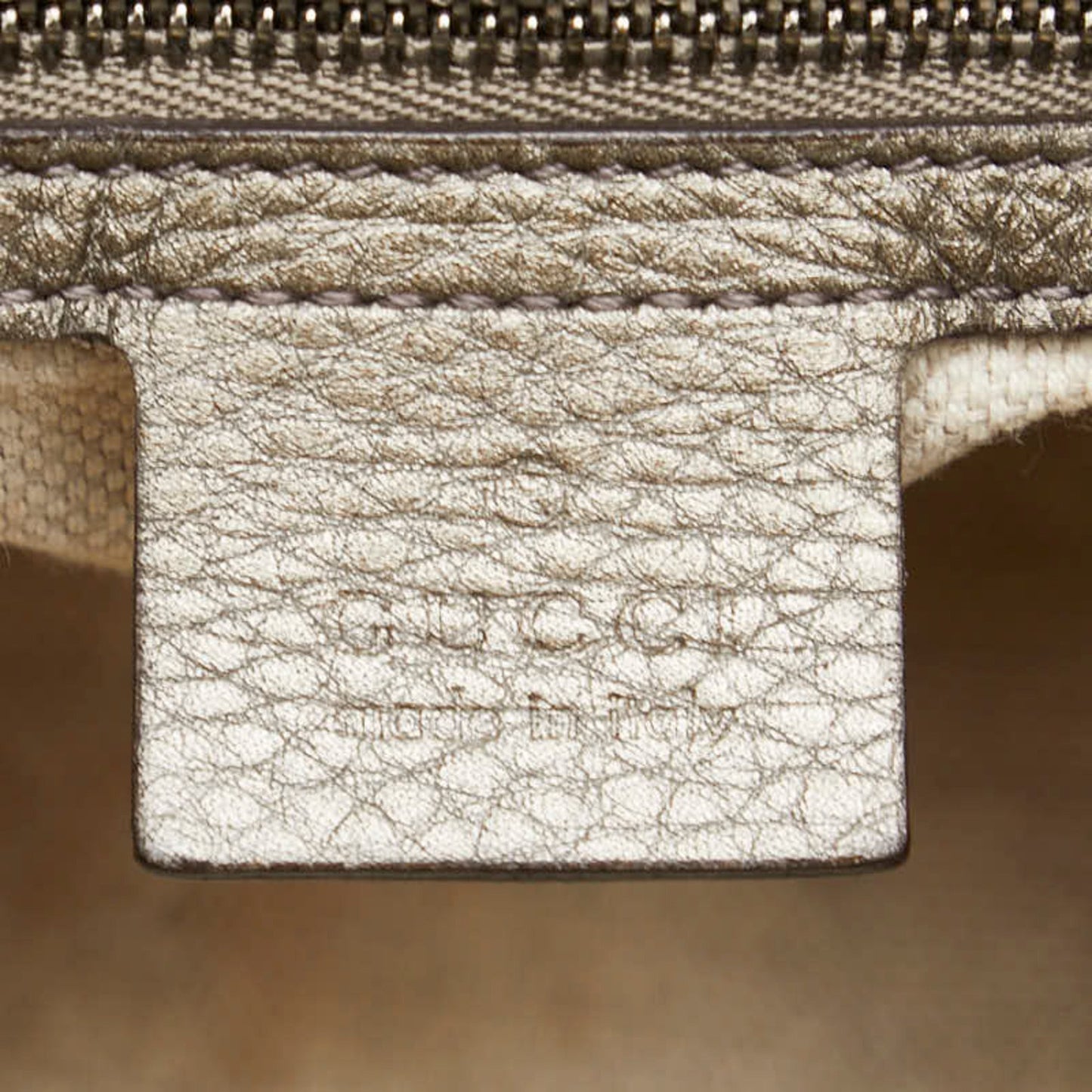 Gucci Soho Interlocking G Chain Shoulder Bag 308982 Gold Leather