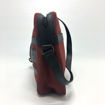 Yves Saint Laurent Logo Shoulder Bag/Logo Square Canvas/Leather