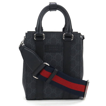 Gucci Gg Supreme 2-Way Mini Tote Bag (696010) In Black