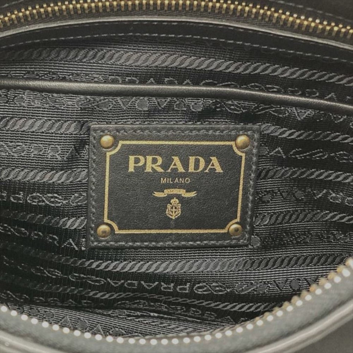 Prada Shoulder Bag Nylon Br4894 Black