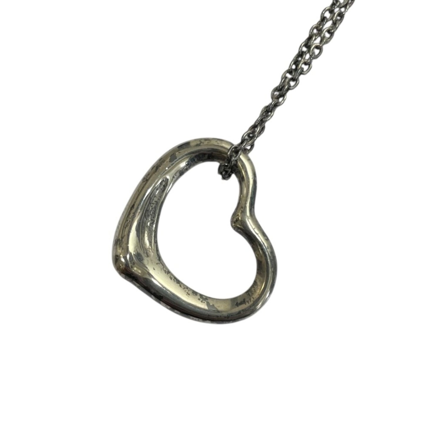 Tiffany&Co. Tiffany Open Heart Necklace Pendant Sv925 Silver