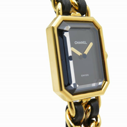 Chanel Premiere M Size H0001 Quartz Watch Ss Black Dial 1529Chanel