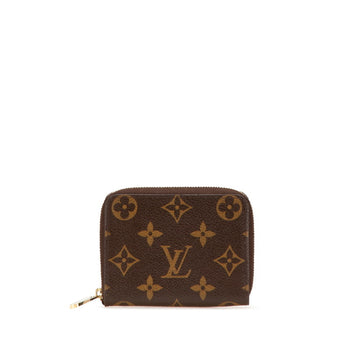 Louis Vuitton Monogram Zippy Coin Purse Case M60067 Brown Pvc Leather