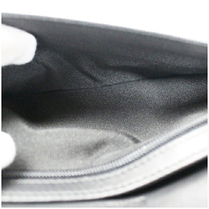 Coach Organizer Round Zip Long Wallet In Black Canvas And Leather