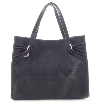 Fendi Zucca Tote Bag In Black Zucchino Canvas